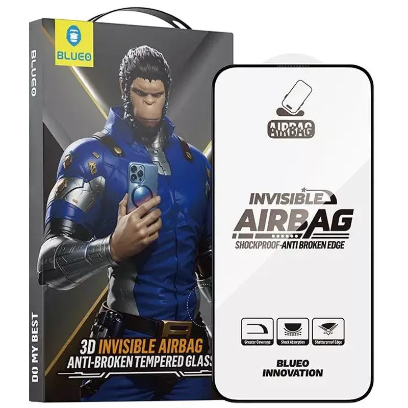 Защитное 3D стекло Blueo Invisible Airbag Anti-broken для Apple iPhone 16 Pro , Черный