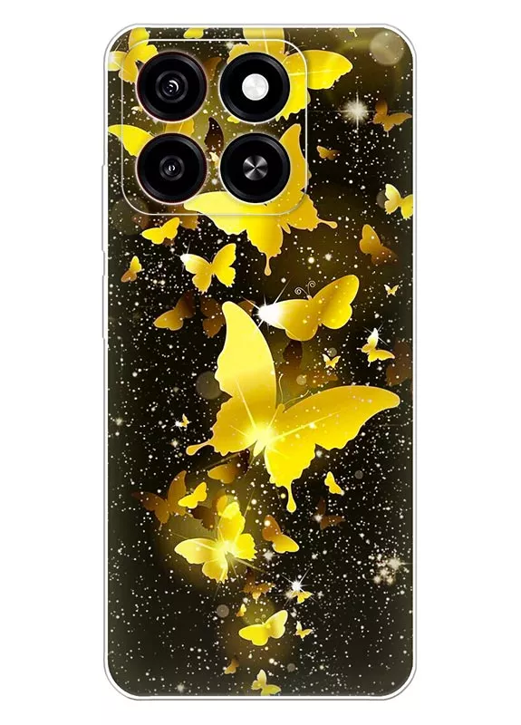 Женский силиконовый чехол на ZTE Blade A35 с бабочками