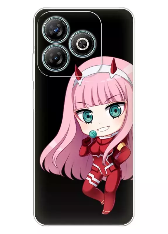 ZTE Blade A75 чехол силиконовый - Мультяшная Zero Two Darling in the Franxx