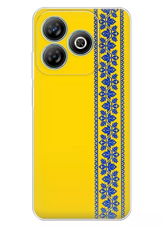 ZTE Blade A75 силиконовый чехол с картинкой - Украинский узор