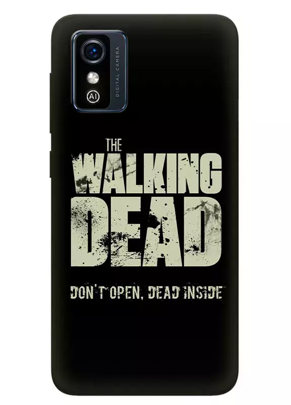 Чехол-накладка для ЗТЕ Блейд Л9 из силикона - Ходячие мертвецы The Walking Dead Don’t Open Dead Inside черный чехол