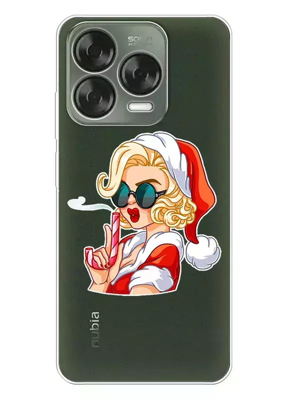 ZTE Blade V70 Design прозрачный силиконовый чехол - Санта-вумен