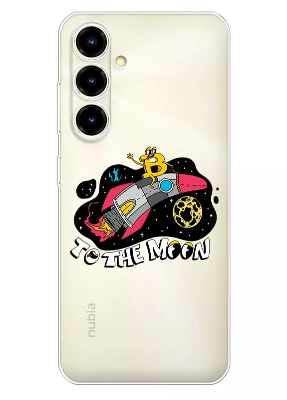 ZTE Blade V80 Max / Nubia V80 Max прозрачный силиконовый чехол - To the moon