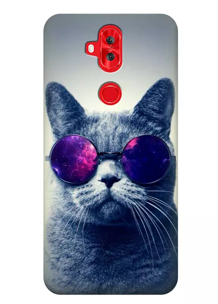 Чехол для ZenFone 5 Lite - Кот в очках