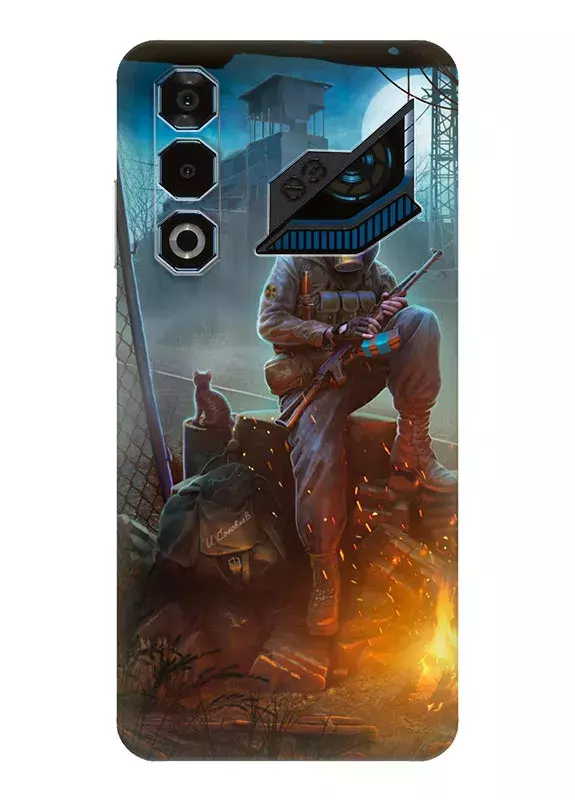 ZTE Nubia Neo 3 GT чехол - Сталкер Соловьев у костра